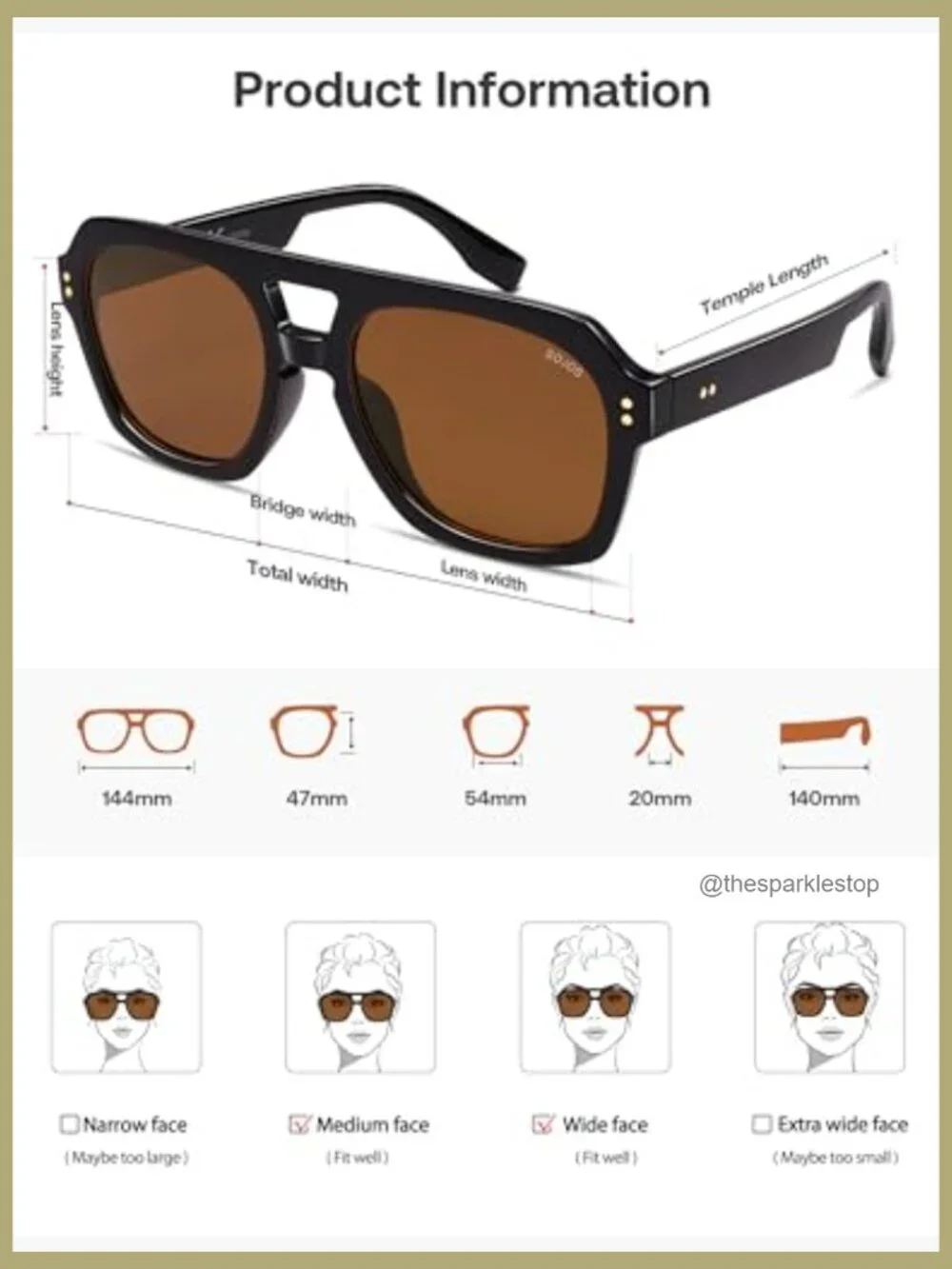 Retro Polarized Aviator Sunglasses with TAC Lenses